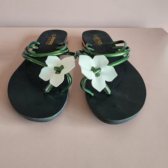 Garden Slippers [GREEN/WHITE]