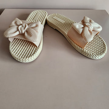 Fabric Flower Slippers [PINK]