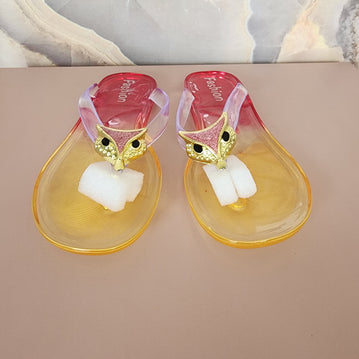 Owl PVC Slippers [PINK&YELLOW]