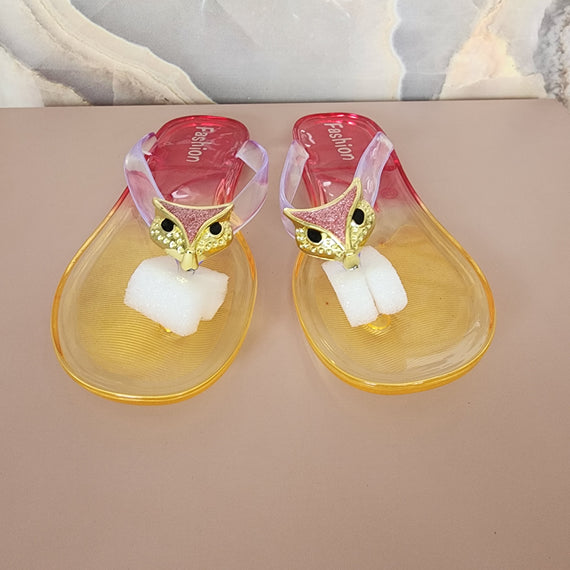 Owl PVC Slippers [PINK&YELLOW]