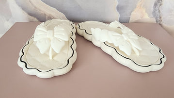 Zigzag Ribbon Toe Slippers [WHITE]
