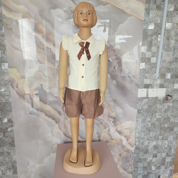 Cute Brownie Set Outfit [Cream/Brown]