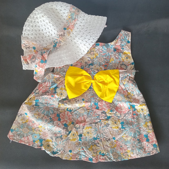 Floral Baby Dress [Yellow Ribbon Multi Colors]