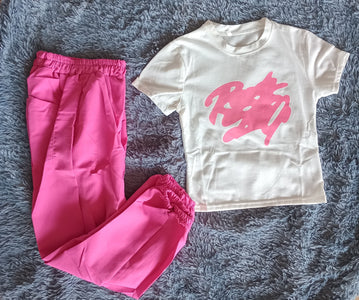 Barbie Set Outfit [Fuchsia/White]