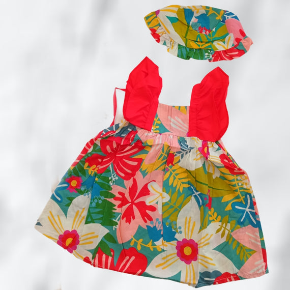 Hawaii Baby Dress [Red]